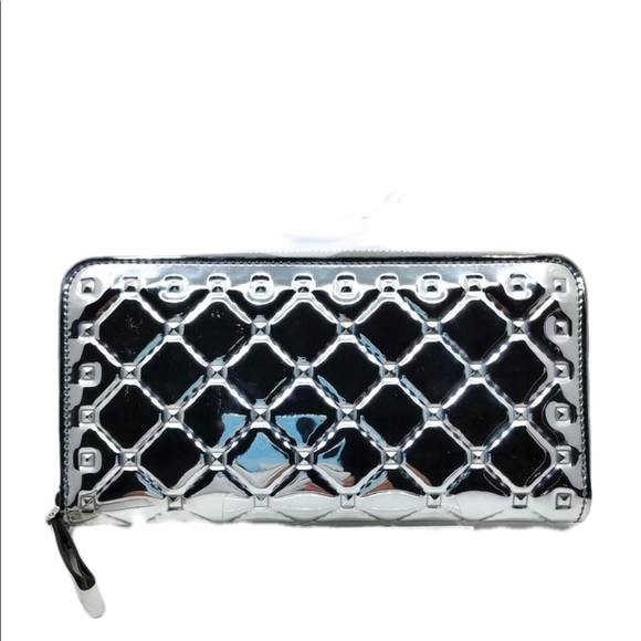 Valentino Garavani Handbags - Valentino Garavani Rockstud Spike Silver Wallet